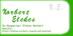 norbert elekes business card